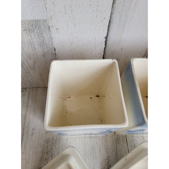 Vintage oatmeal barley Germany‎ windmill container jar set kitchen - Picture 8 of 11